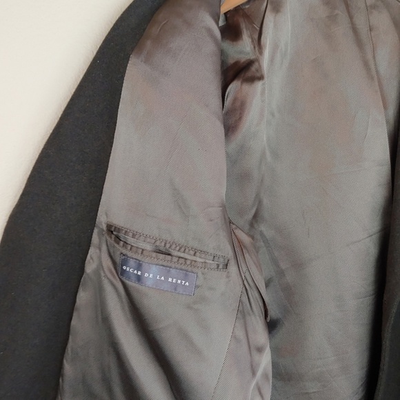 Oscar D La Renta Wool Cashmere Blazer 46R - Picture 7 of 7